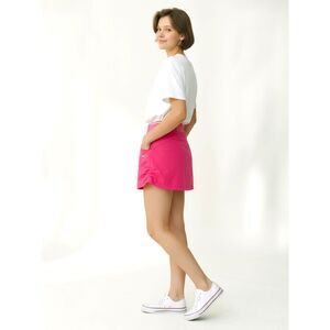 NIKE Pull-on Mini Skirt Running Exercise Tennis Pickleball Pockets Hot Pink Sz M